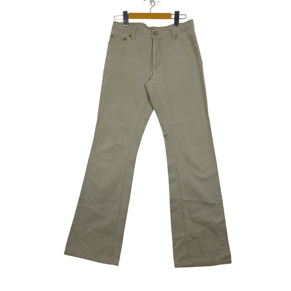 Joujou Khaki Cotton Denim Pants Low Rise Bootcut Tan Size 5/6 RN 53728
